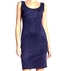 NWT Philosophy Navy Faux Suede High Waist Scoop Stretch Tank Mini Party Dress 6